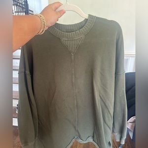 AERIE, Hunter Green Crew Neck